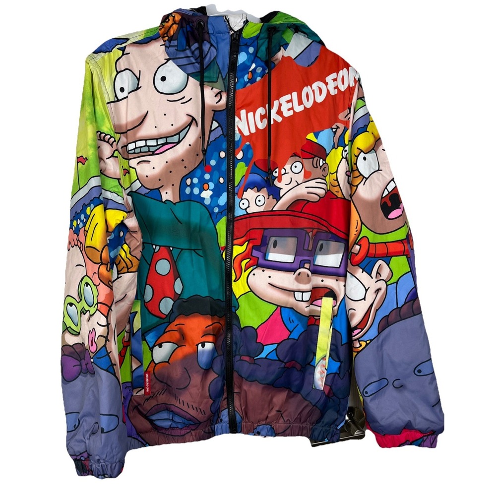 Members Only x Nickelodeon Rugrats Windbreaker Jacket Men's Size M